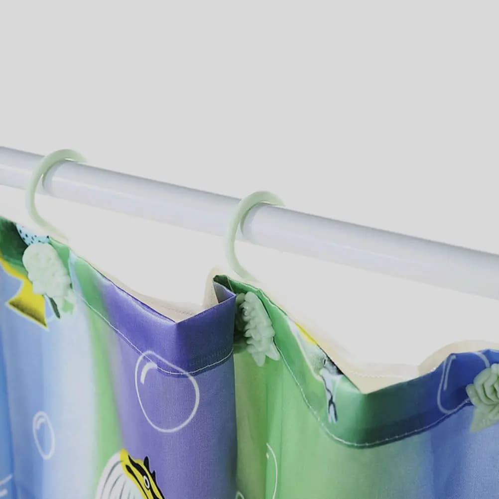 18 Pezzi Ganci per Tenda Doccia in Plastica a Forma di C con Decorazione a Rosa, Clip Scorrevoli Silenziosi per Tende da Bagno