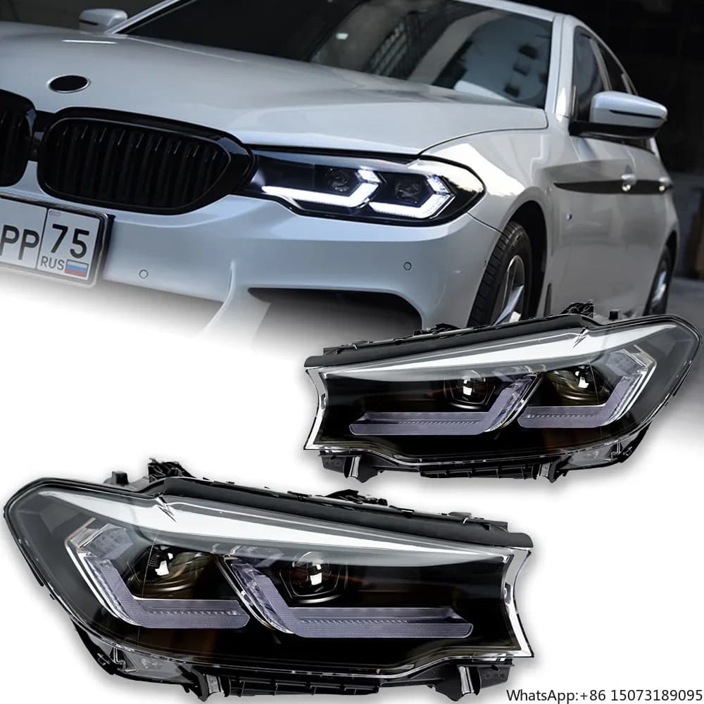 Faro Anteriore per Auto G30 con Lente Proiettore LED, Fari Segnalazione DRL per F90 G31 525i 530i 535i, Accessorio Automobilistico