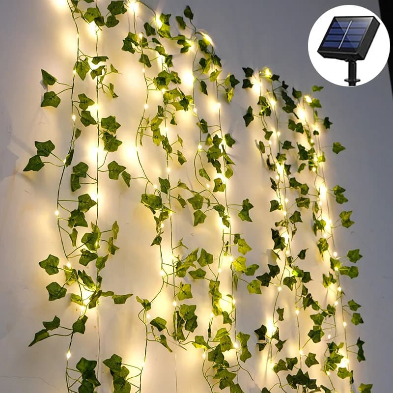 Luci Solari a Stringa LED da Esterno 50/100/150 LED, Ghirlanda Luminosa Impermeabile per Giardino, Matrimoni, Natale, Decorazione Ghirlanda