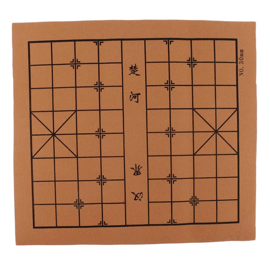 Collectible Chinese Chess Set Fine Resin Pieces Folding Chessboard Classic Chess Game for Children and Adults
