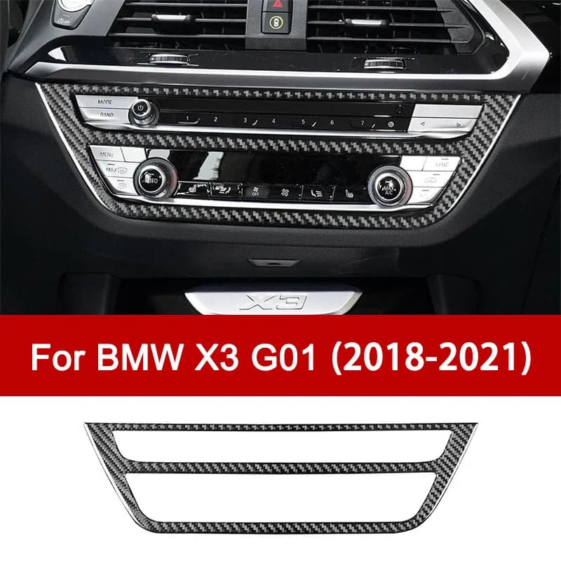 Per BMW X3 G01 2018-2021, Console centrale in fibra di carbonio CD Adesivo decorativo Accessori per la modifica degli interni Aggiornamento di lusso