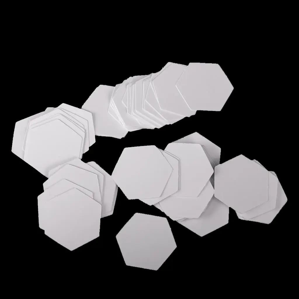 100 pezzi modello di quilting di carta a forma esagonale carta inglese periecing patchwork fai da te artigianato per cucire modelli di quilting artigianale di carta