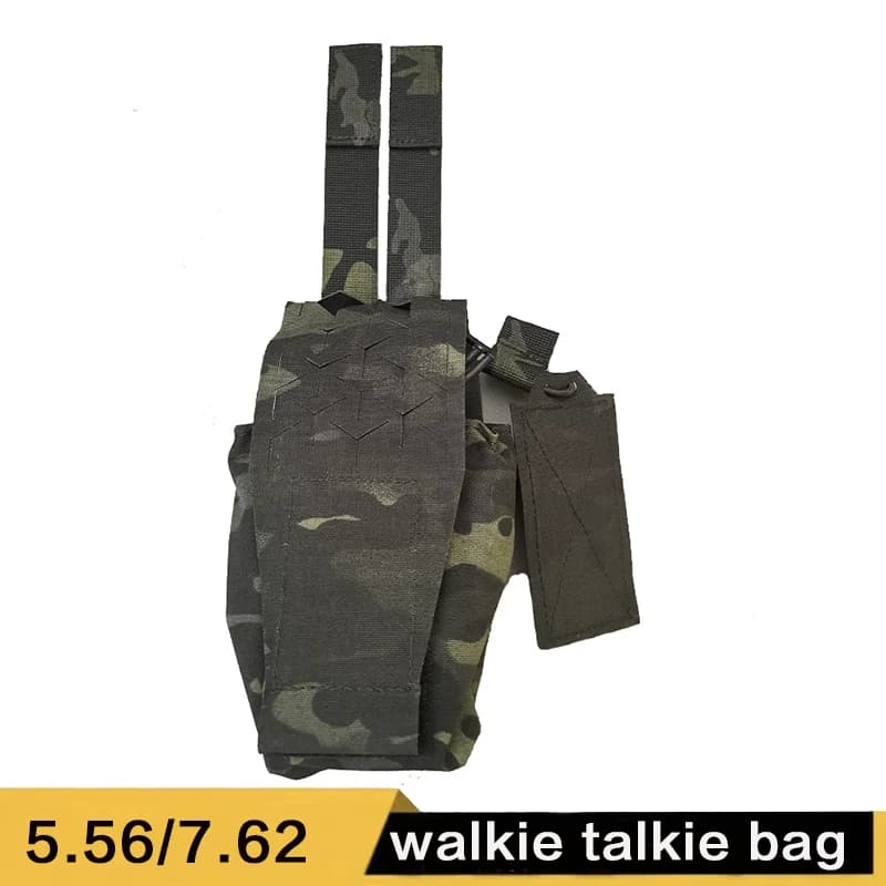 SPUD Borsa tattica per walkie-talkie Borsa radio multifunzione Borsa militare per riviste da petto Airsoft Caccia Organizer Molle