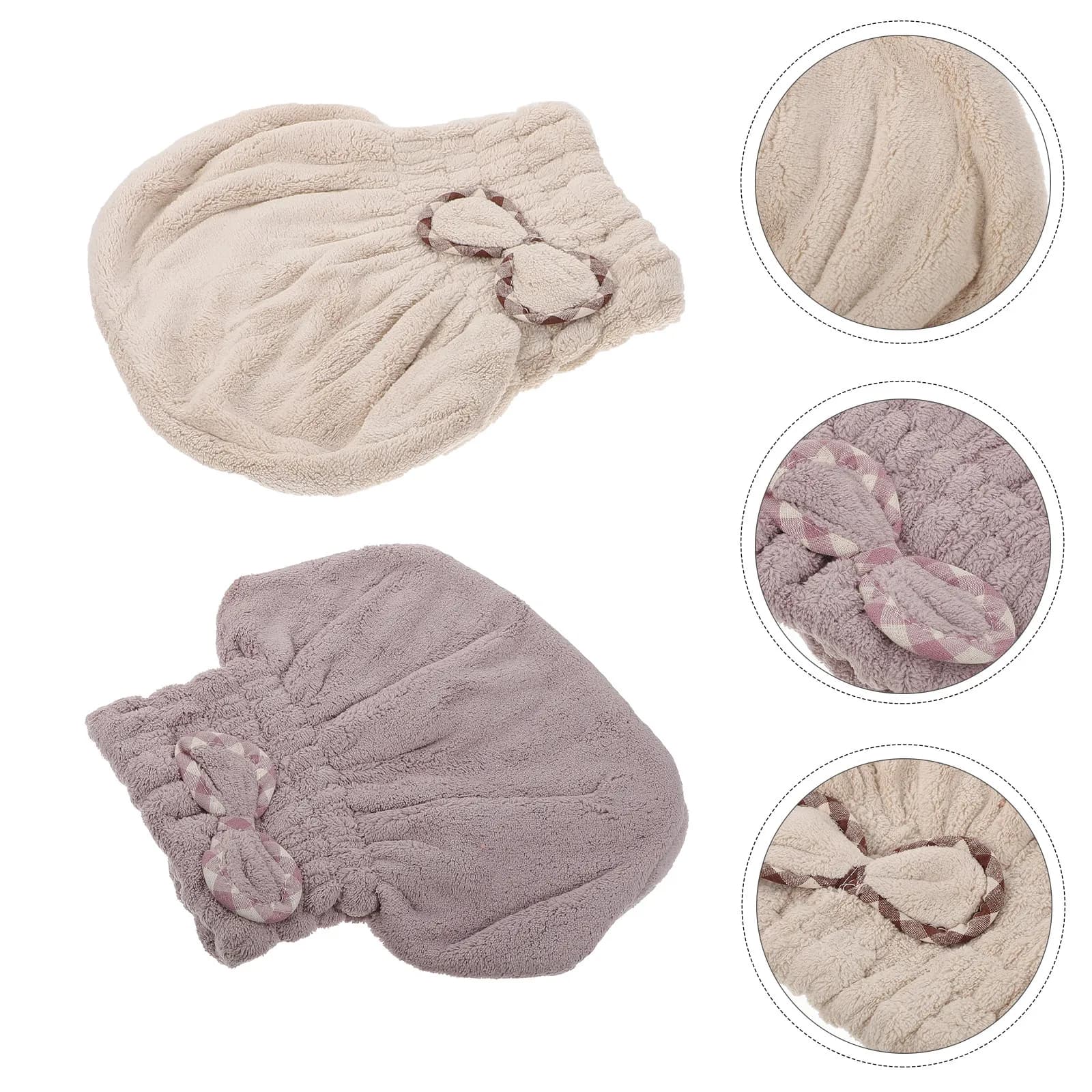 2 Pezzi Turbante Asciugacapelli Rapido per Donne, Morbido e Assorbente in Microfibra, Cappello Asciugacapelli Dopo il Lavaggio, Doccia e Bagno