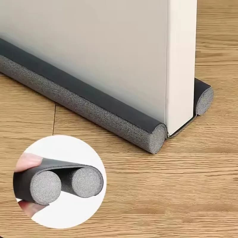 Sotto la porta tappo per tiraggio ricoperto di pelle esterno Underdoor Noise Stopper Gap Filler Bottom spazza per il rumore della porta interna