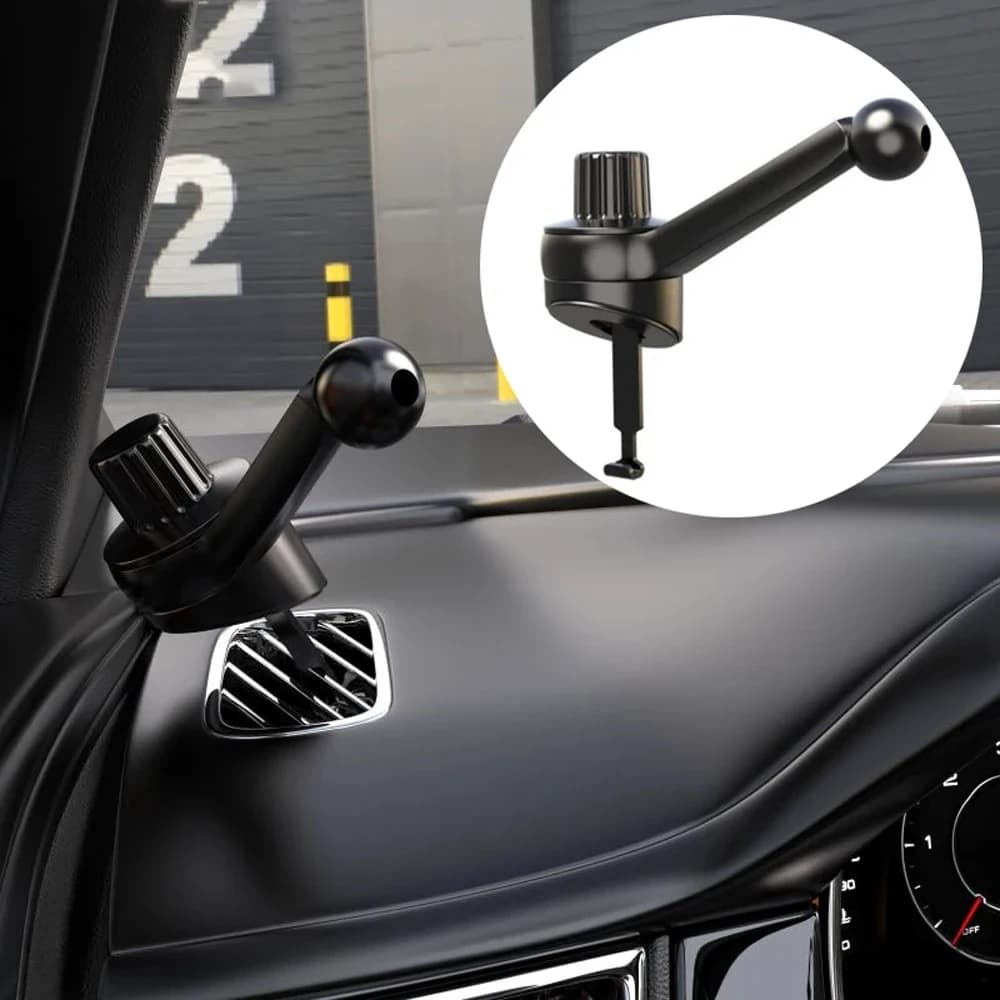 McGiLLon Supporto universale per clip per presa d'aria per auto Base con testa a sfera da 17 mm Gancio a spirale per presa d'aria per auto Supporto per telefono cellulare per supporto GPS