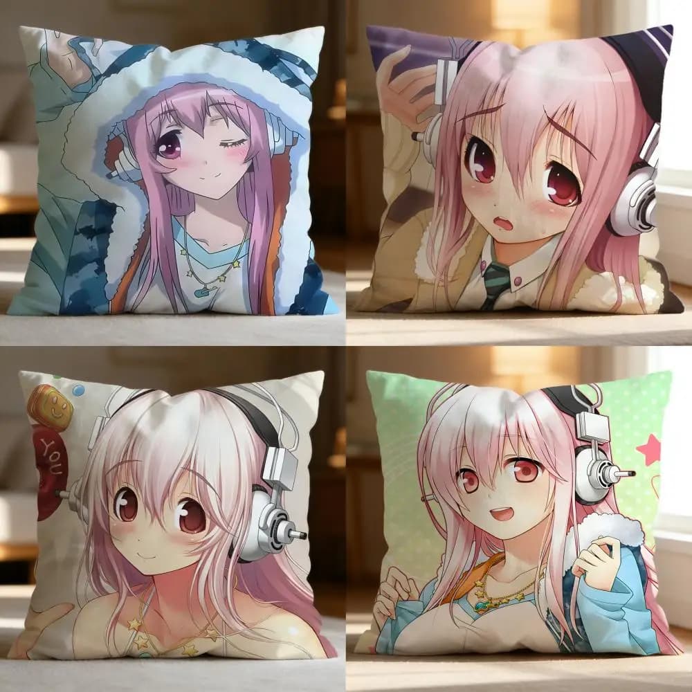 Federa Decorativa S-SSUPER SONICO Morbida e Lavabile, Multiuso per Divano, Letto, Viaggi e Ufficio