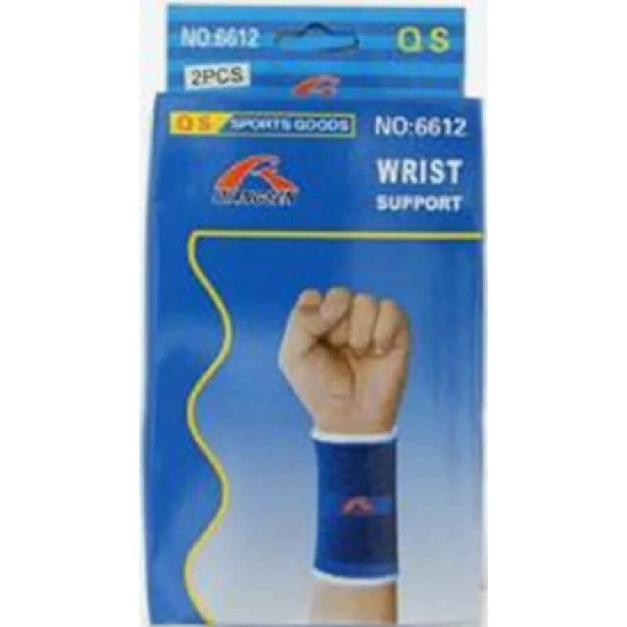 For Sprained Wrist Support Wrap Brace: Medical-Grade Nylon Blend, Black, Adjustable Compression with Thumb Loop and Dual Hook-a