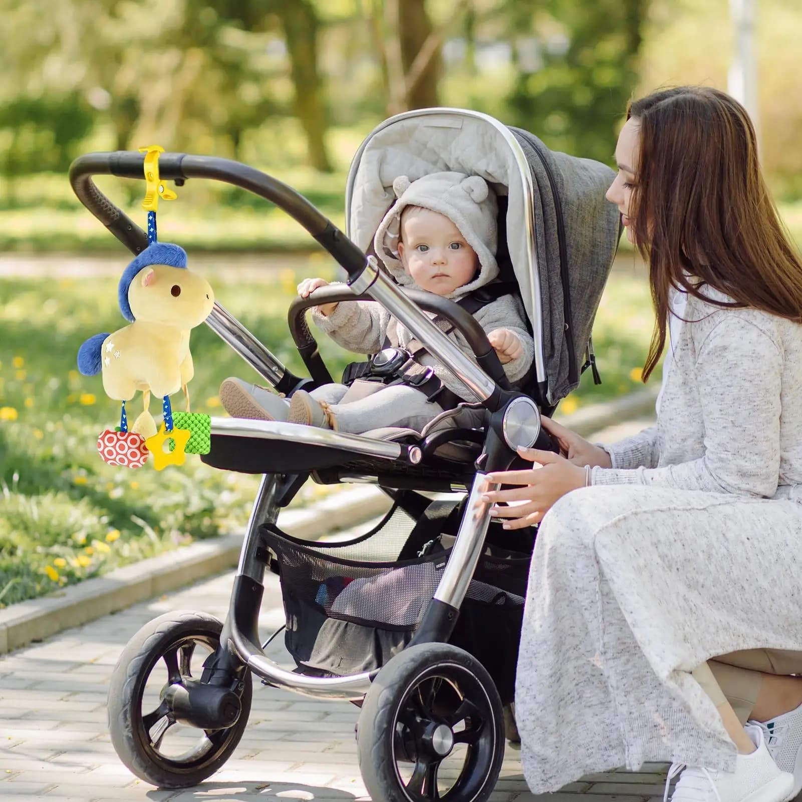 Giocattoli da dentizione per bambini a tema Cavallo del Capodanno Lunare, sonaglio da letto rilassante per neonati e bambini, per cameretta, casa, viaggio, passeggino, auto, strada