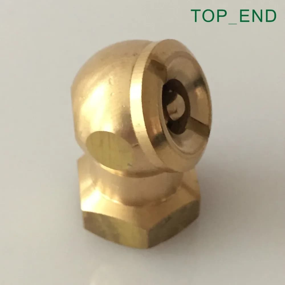 1/4 "Sfera Del Piede In Ottone Aria Mandrino, Aperto (Flusso Attraverso) di Design, Originale In Ottone, 1/4 "NPT Femmina, Dual Air Mandrino, Gonfiatore Calibro di Montaggio