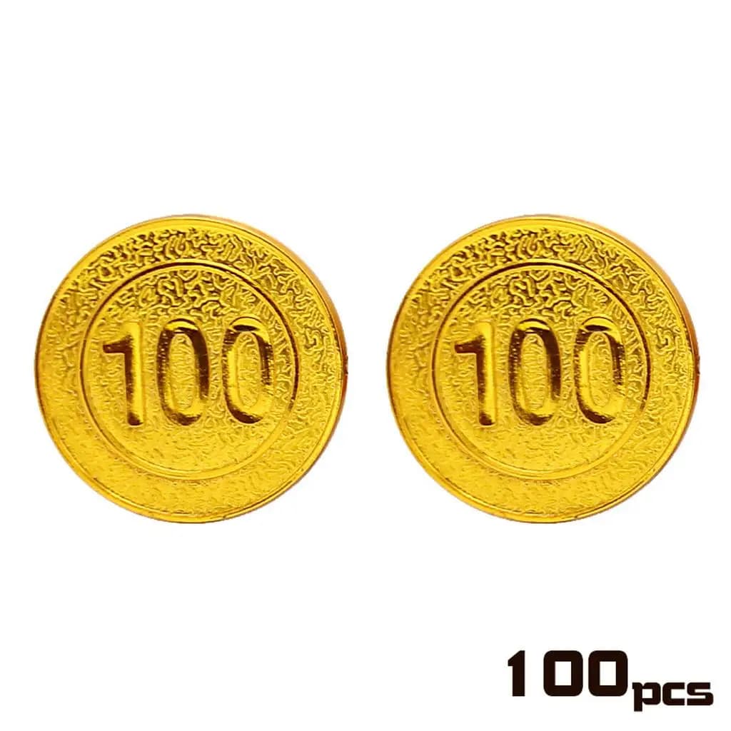Monete d'Oro Pirata in Plastica Lucide e Goffrate, Monete Giocattolo per Decorazioni per Feste dei Bambini e Caccia al Tesoro