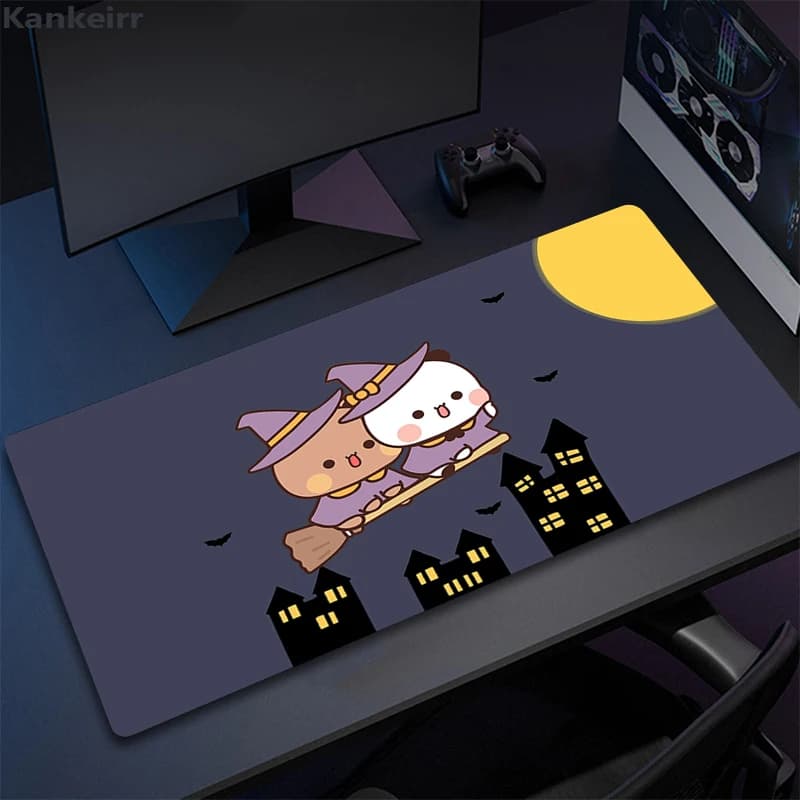 Kawaii Bubu e Dudu stile Halloween Tappetino per mouse da gioco piccolo/grande Gamer Cartoon Deskmat Decorazione per ufficio Accessori da scrivania Tappetino per mouse