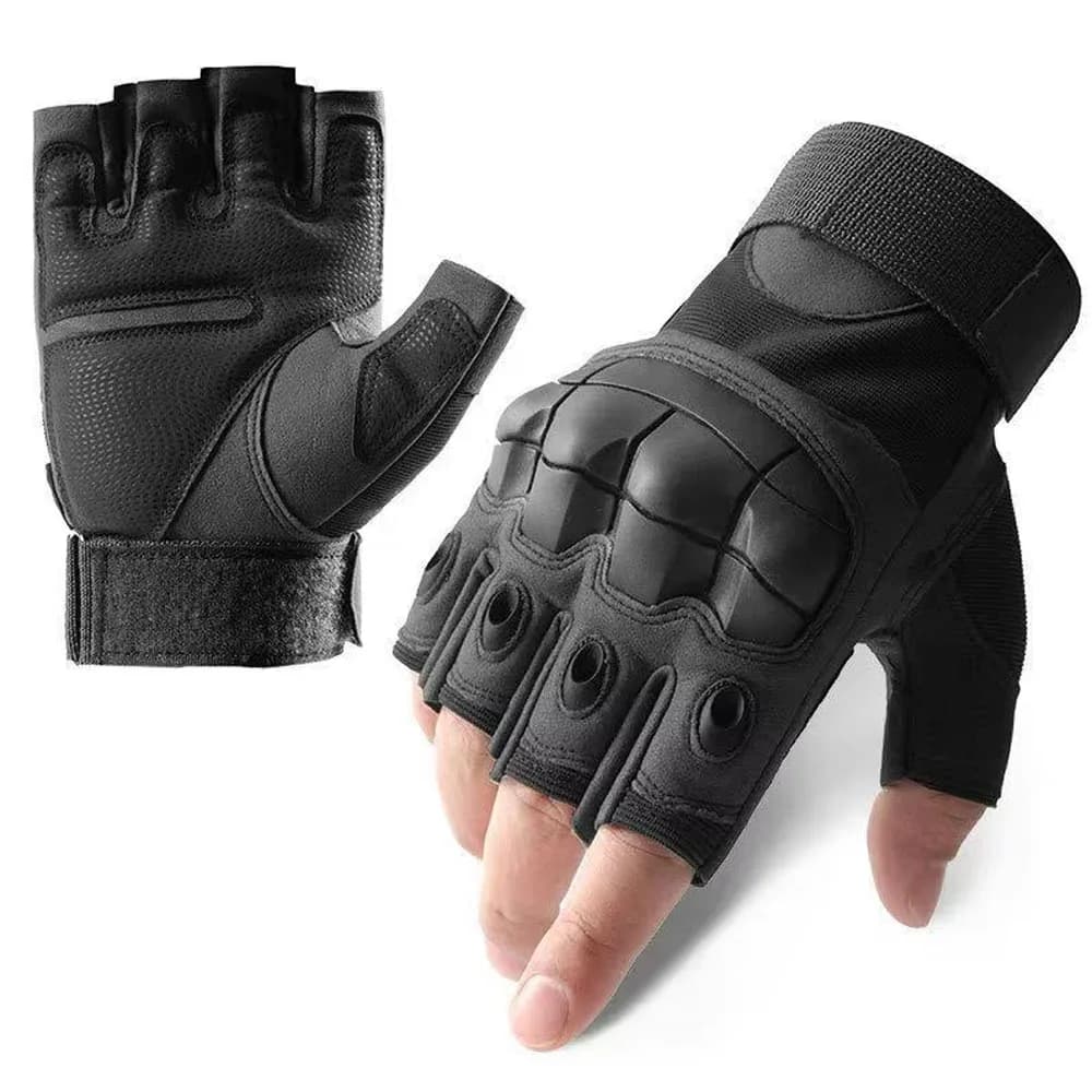 OutdoorTactical five fingers Gloves Hard Knuckle Paintball Airsoft Hunting Combat Ridin Motorcycle glog Hiking Half Finger Glove