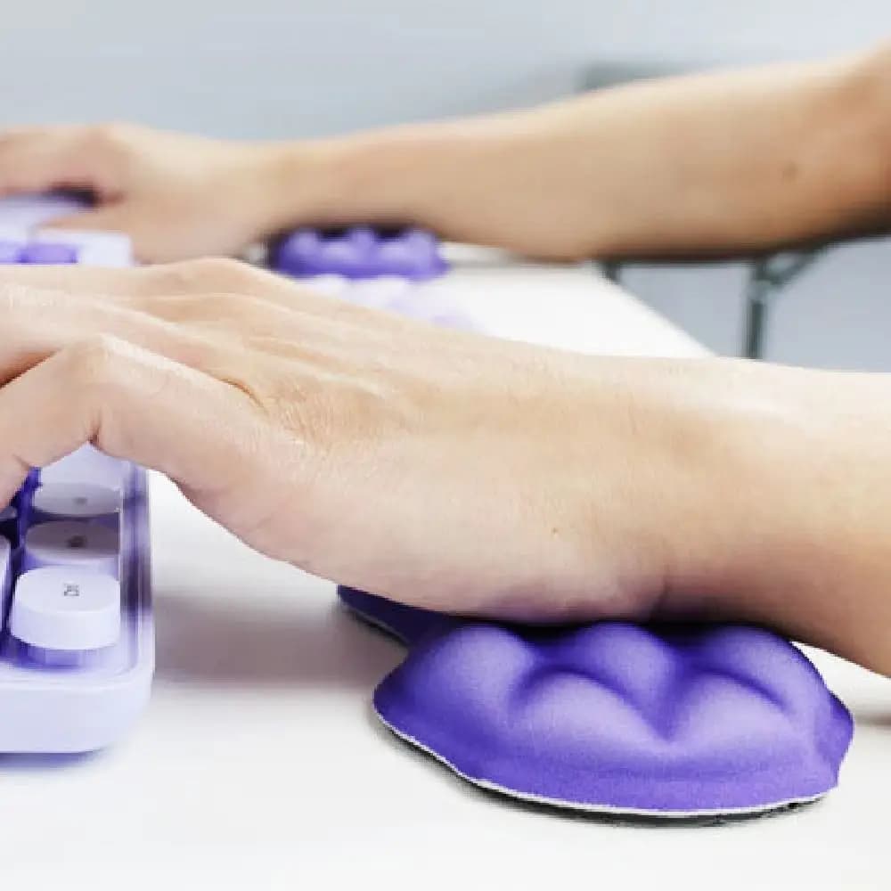 Tappetino Ergonomico per Mouse con Supporto per Polso, Antiscivolo a Lento Ritorno, Morbido e Confortevole, Accessori per Computer