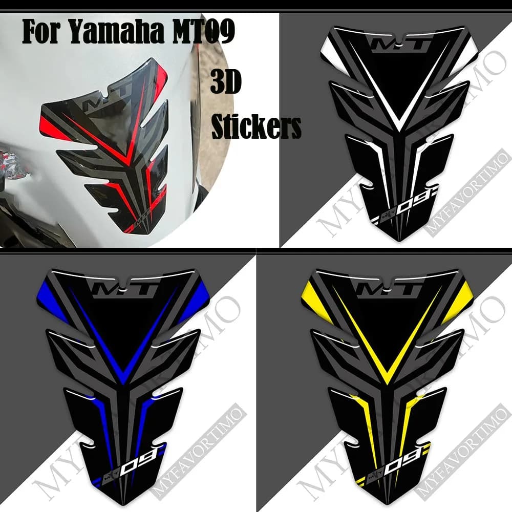 Moto Per Yamaha MT09 MT FZ 09 SP 2016-2021 Rilievo del Carro Armato Manopole Laterali Gas Olio Combustibile Kit Ginocchio Carena Parafango Protezione adesivi