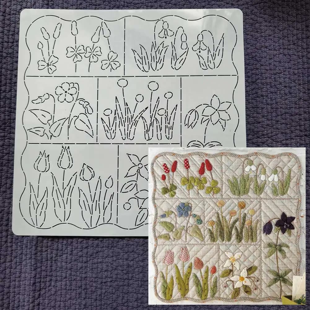 Modello di tracciamento del ricamo Strumento per cucire modello di patchwork per cucire multifunzionale