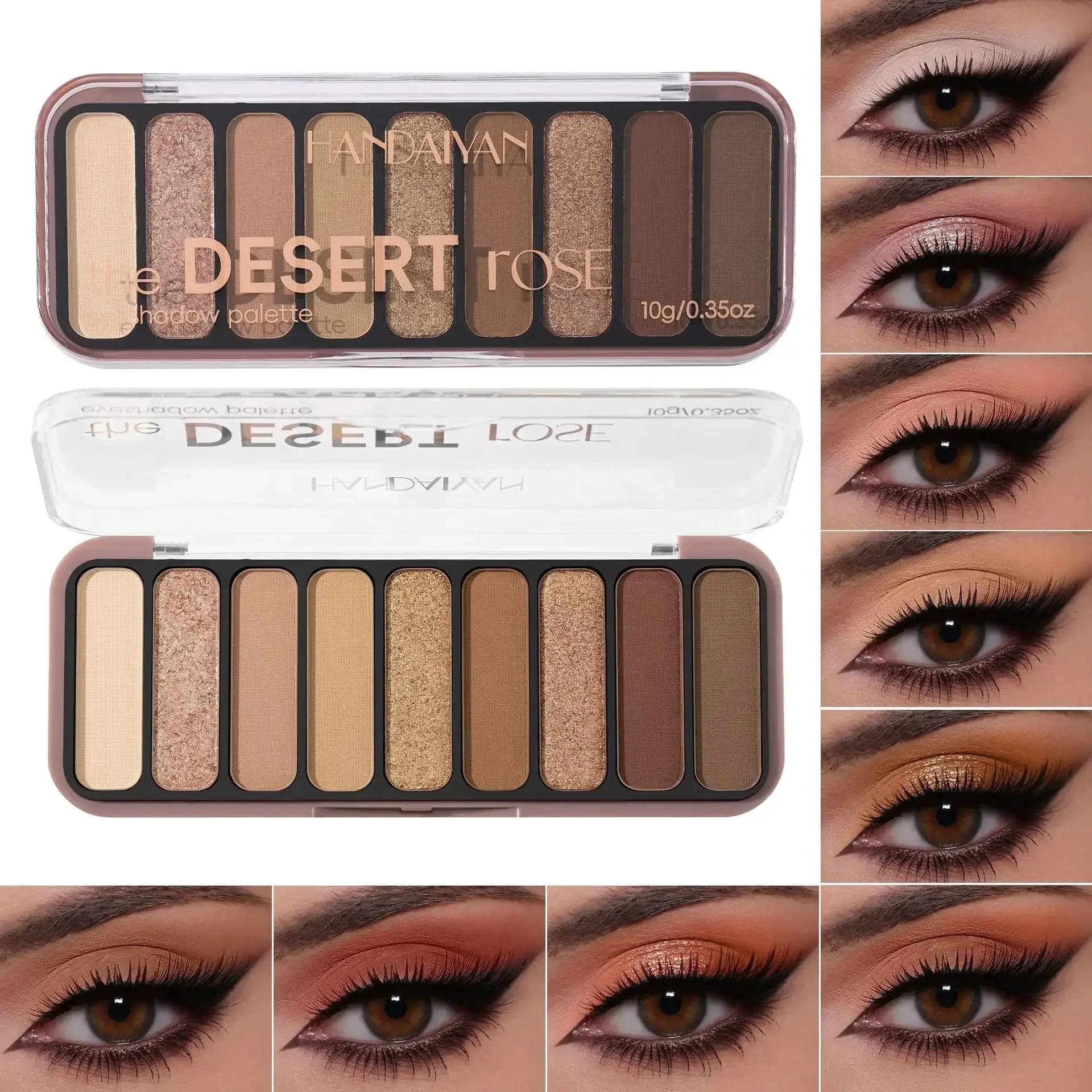 Desert Rose 9 Colors Shades High Pigment Matte Mineral Waterproof Natural Long Life Tones Make-up