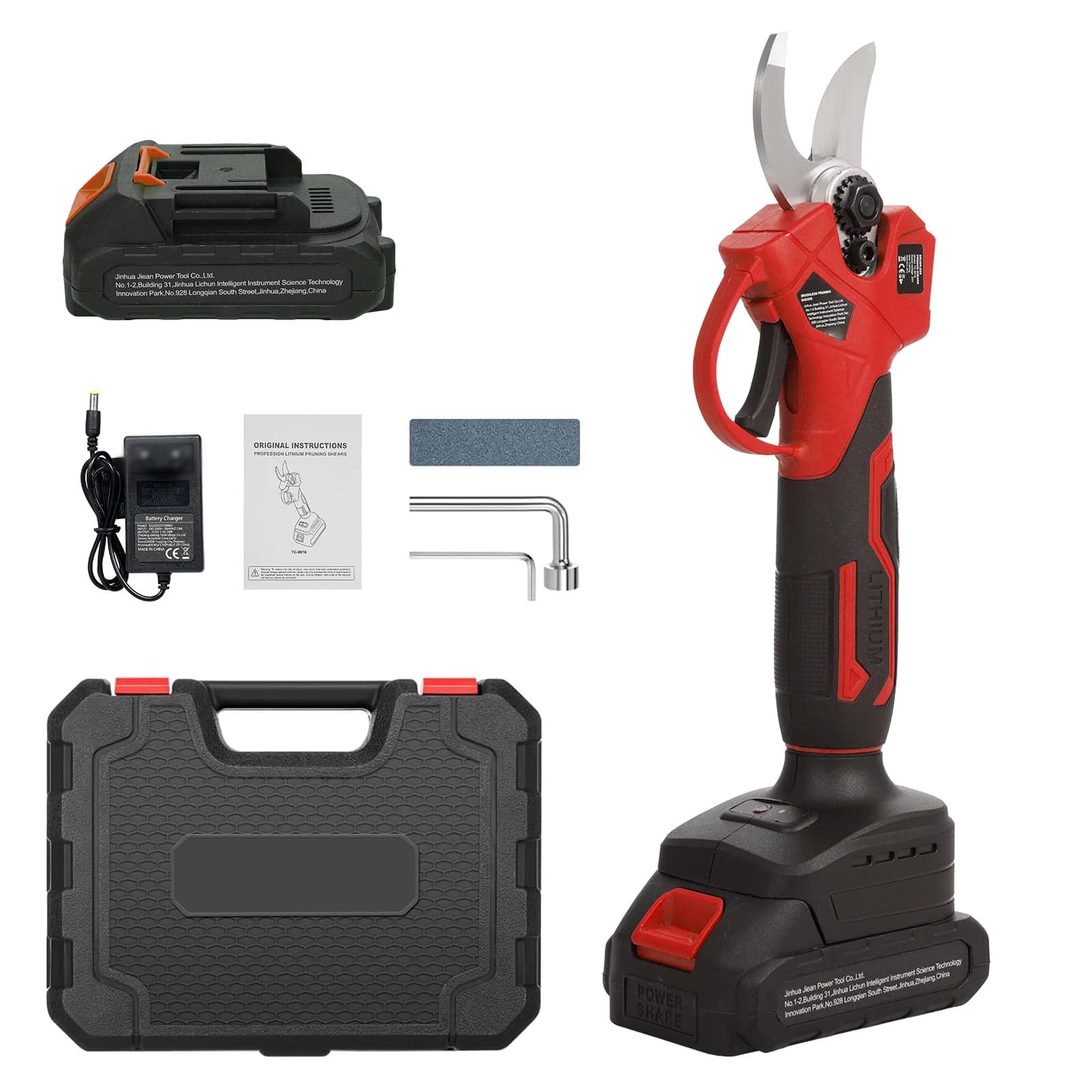 20 V Electric pruning shears Battery shaft power with 1.2 inch cutting diameter with rechargeable battery and charger pot