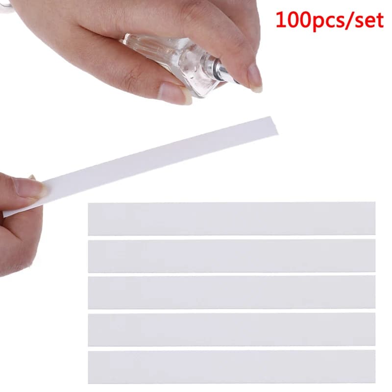 Strisce di Carta per Aromaterapia 130x15mm, 100 Pezzi, per Oli Essenziali e Profumi, per Creazione Fai-da-Te di Fragranze e Campionatura