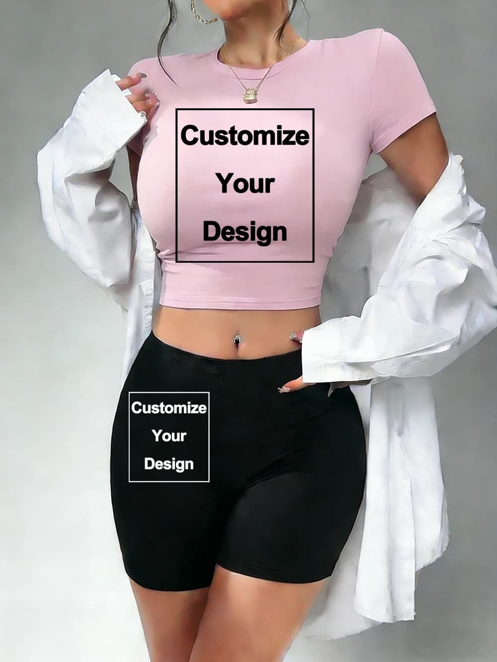Completo Estivo da Donna: T-Shirt Crop e Pantaloncini, Set Due Pezzi Sexy e Morbido, Top Slim e Pantaloncini Elastici