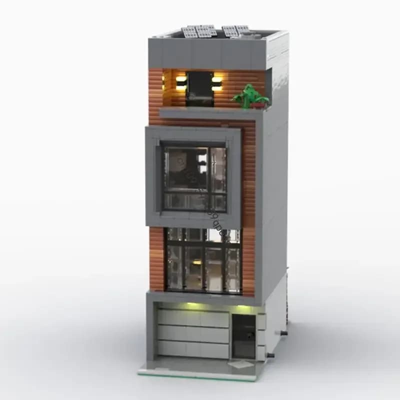 Nuovo 1803 Pz Hot City Street View Moc Modulare Moderna Casa di città Modello Puzzle personalizzato Fai da te Idee creative Giocattolo per bambini Regalo di compleanno
