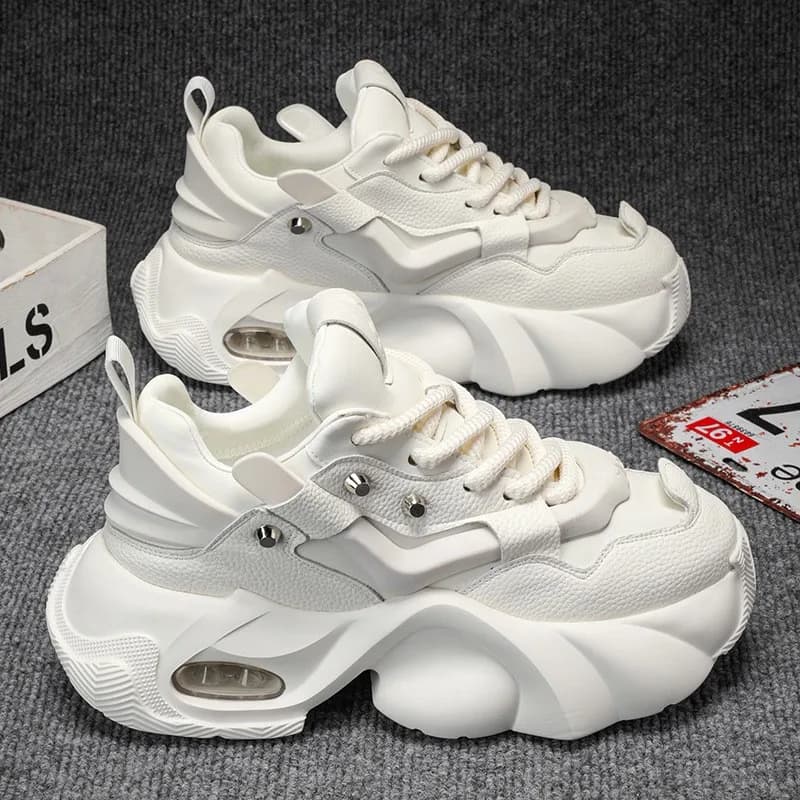 Nuove Sneakers da Uomo alla Moda con Suola Spessa, Traspiranti in Mesh, Leggere, Scarpe Basse Stile Dad Shoes, Casual e Sportive per Camminare