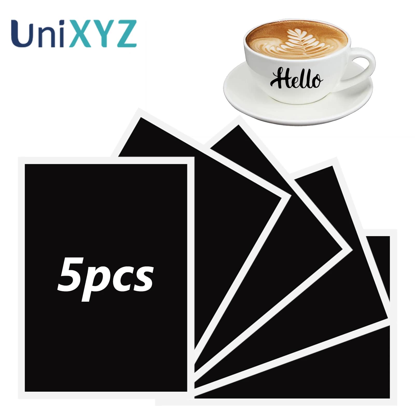 5 Black Paper Sheets for Laser Engravers CO2, UV, Diodes LONGER DAJA LASERPECKER SCULPFUN XTOOL, for Ceramic, Glass, Acrylic
