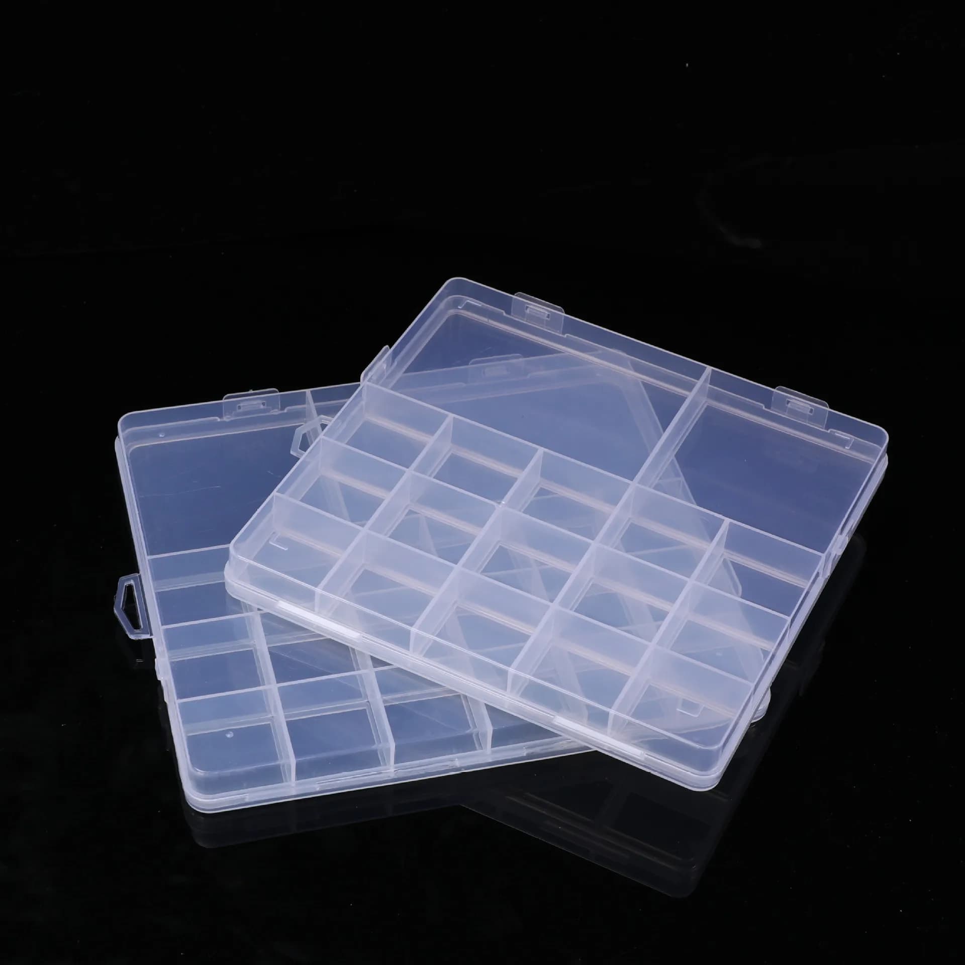 Plastic Bearing Box - 28 Grills for Fishing Gear with Beads Cords and Button Organizer Box