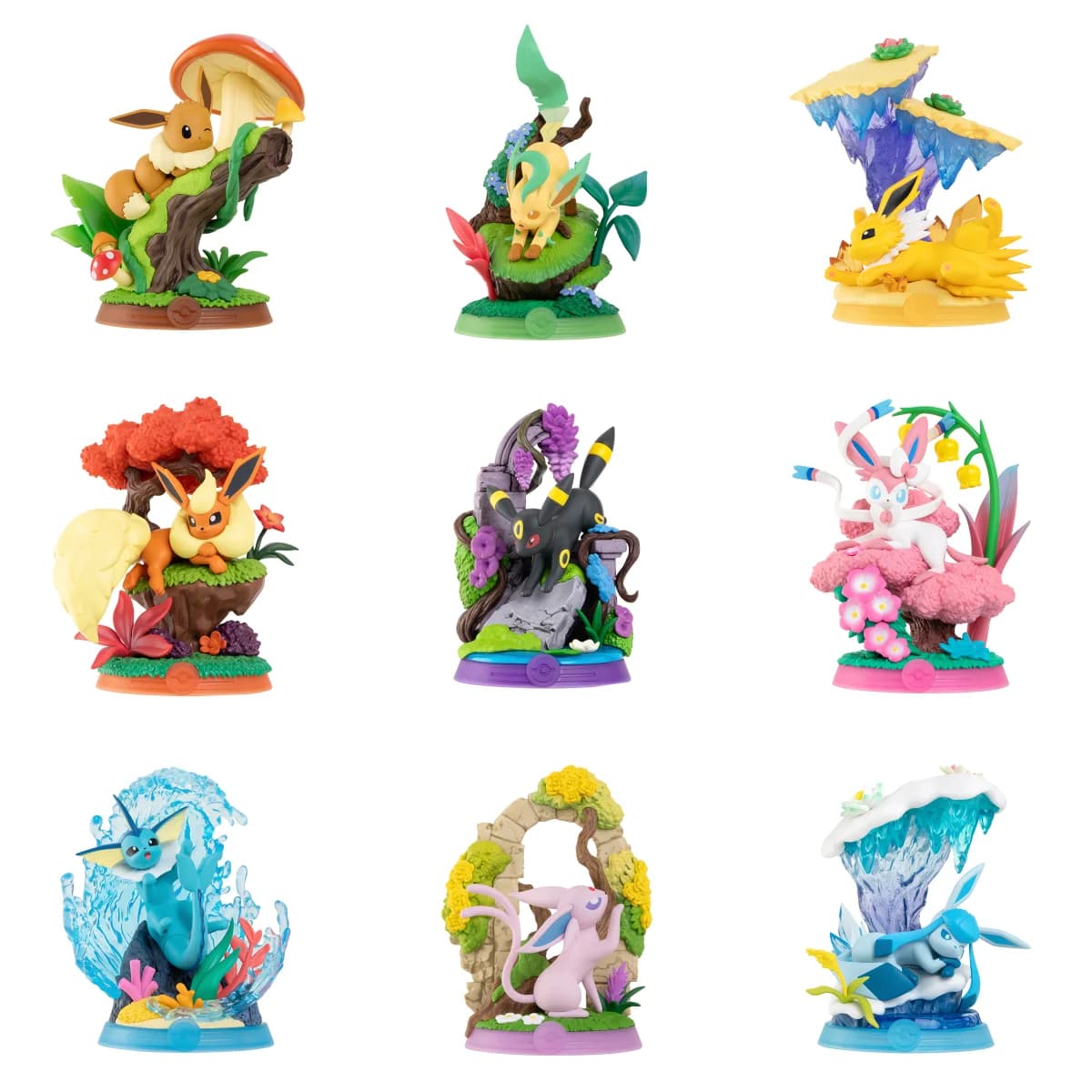 Pokemon Anime Terza Serie Eevee Family Suit Blind Box Action Figure Glaceon Sylveon Modellino da Collezione Originale Giocattolo Regalo
