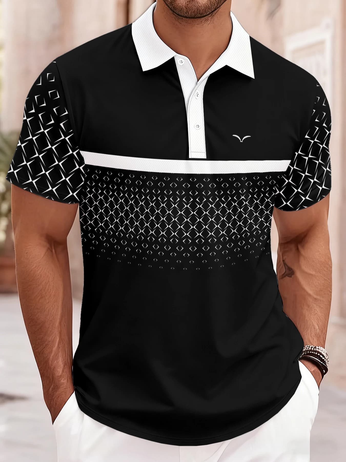 Polo da uomo estiva 2026 - Design stampato in 3D, traspirante, leggera, comoda, casual e alla moda