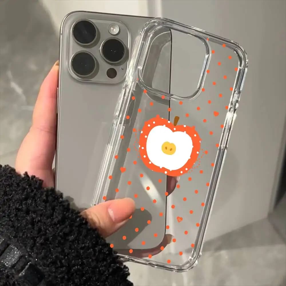 Apple Luxury Transparent Phone Case For IPhone 17 16 15 Pro Max 14 13 12 11