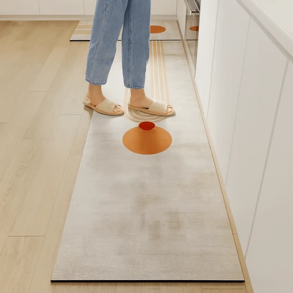 Tappetino da Cucina con Motivo Geometrico Pratico, Assorbente, Tappeto Esteso per Cucina, Morbido Tappetino Antiscivolo per Ingresso e Corridoio