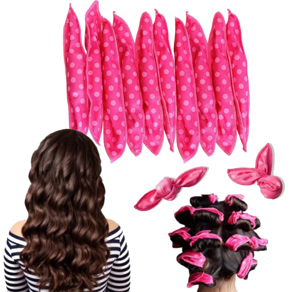 10Pcs/Set No Heat Hair Curlers for Long Hair Sleep Night Curler Soft Hair Rollers Flexible Sponge Magic DIY Wave Hairstyle Tools