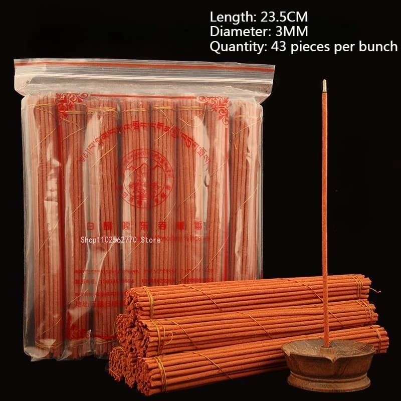 Bastoncini di incenso naturale Piante fatte a mano Incenso tibetano Culto del tempio Cerimonie sacrificali Interno Purifica l'aria Joss Stick