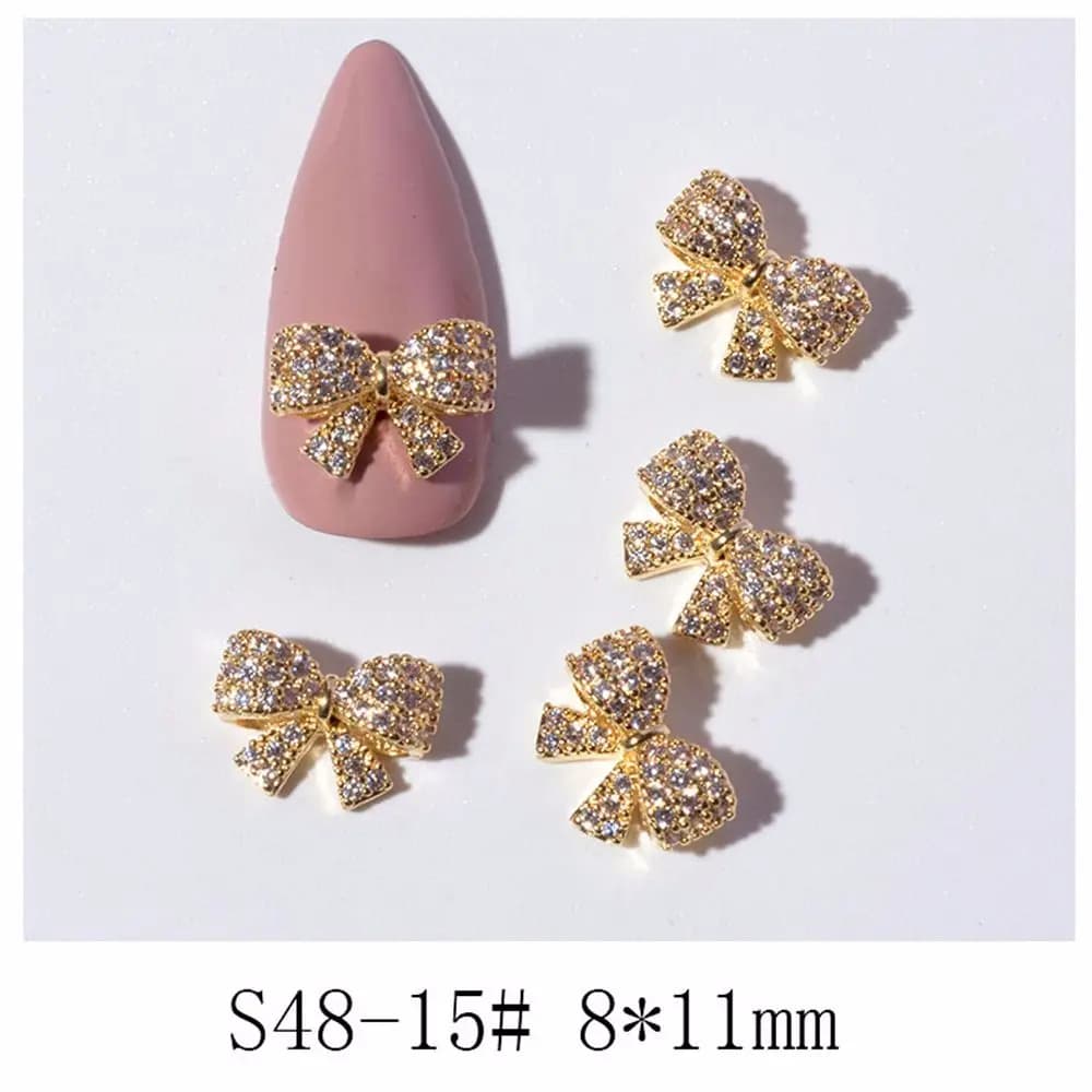 Shiny Diamond Crystal Pearl Glass Stone DIY Nail Art Decorations Bow Nail Rhinestones Butterfly Nail Jewelry Manicure Tools