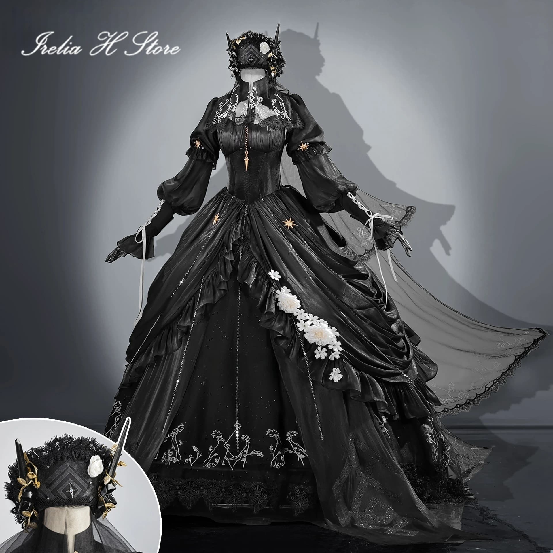 Irelia H Store Arknights Theresa Civilight Eterna Costume Cosplay Donna Costumi di Halloween Abiti Nero