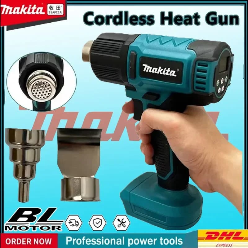 Pistola termica a batteria Makita 18V DHG181 Strumento per cottura ad aria calda Essiccatore ad aria per saldatura Max 550 ° C Pellicola termoretraibile wireless ricaricabile