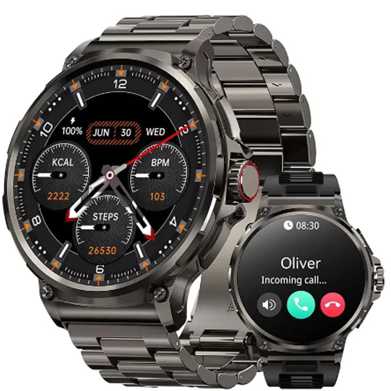 For Honor Magic V2 Google Pixel 5A Motorola Asus ROG Phone 8 P Touch Screen Call Smartwatch Waterproof Blood Pressure Heart Rate
