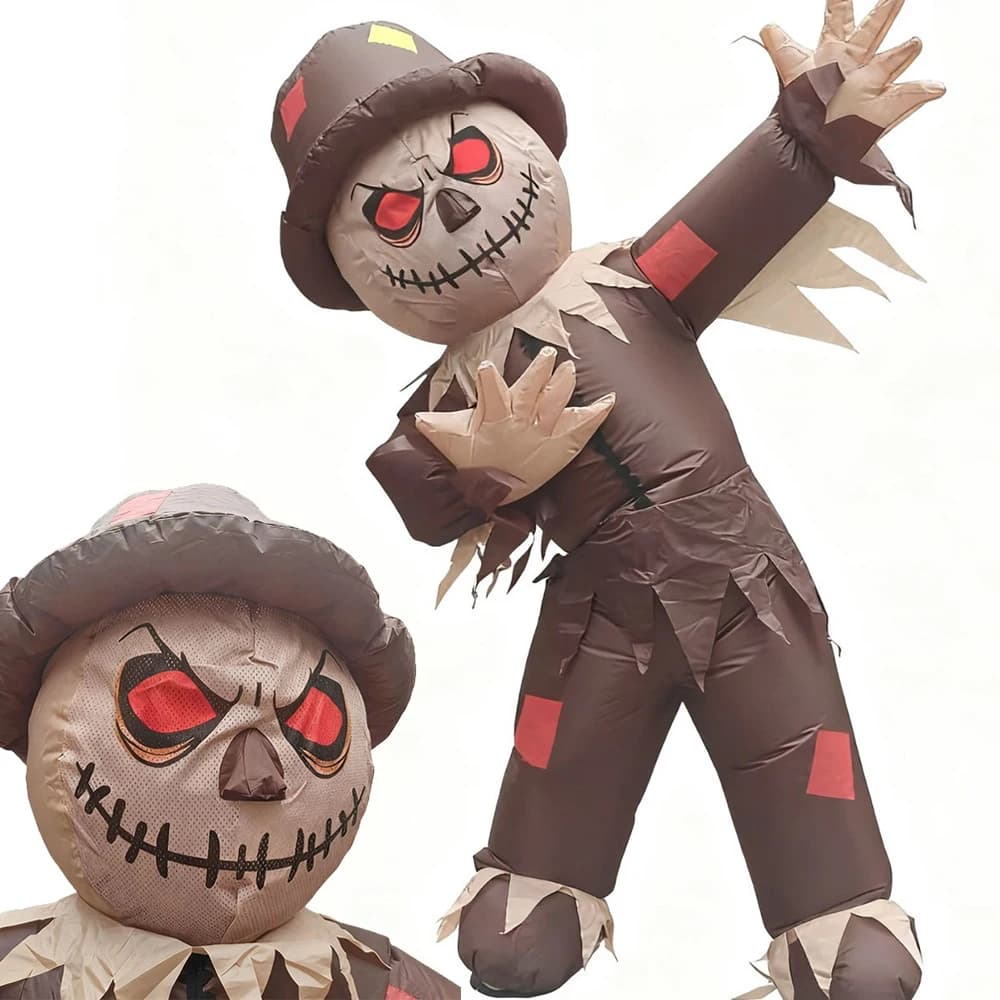 Costume Gonfiabile da Spaventapasseri, Accessorio per Carnevale e Halloween, Abbigliamento per Feste di Compleanno, Costume da Cartone Animato