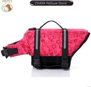 ZHAYA Dog Life Jacket High Buoyancy Adjustable Swimming Vest for Small Medium Large Dogs Outdoor Safety Summer Pool Beach