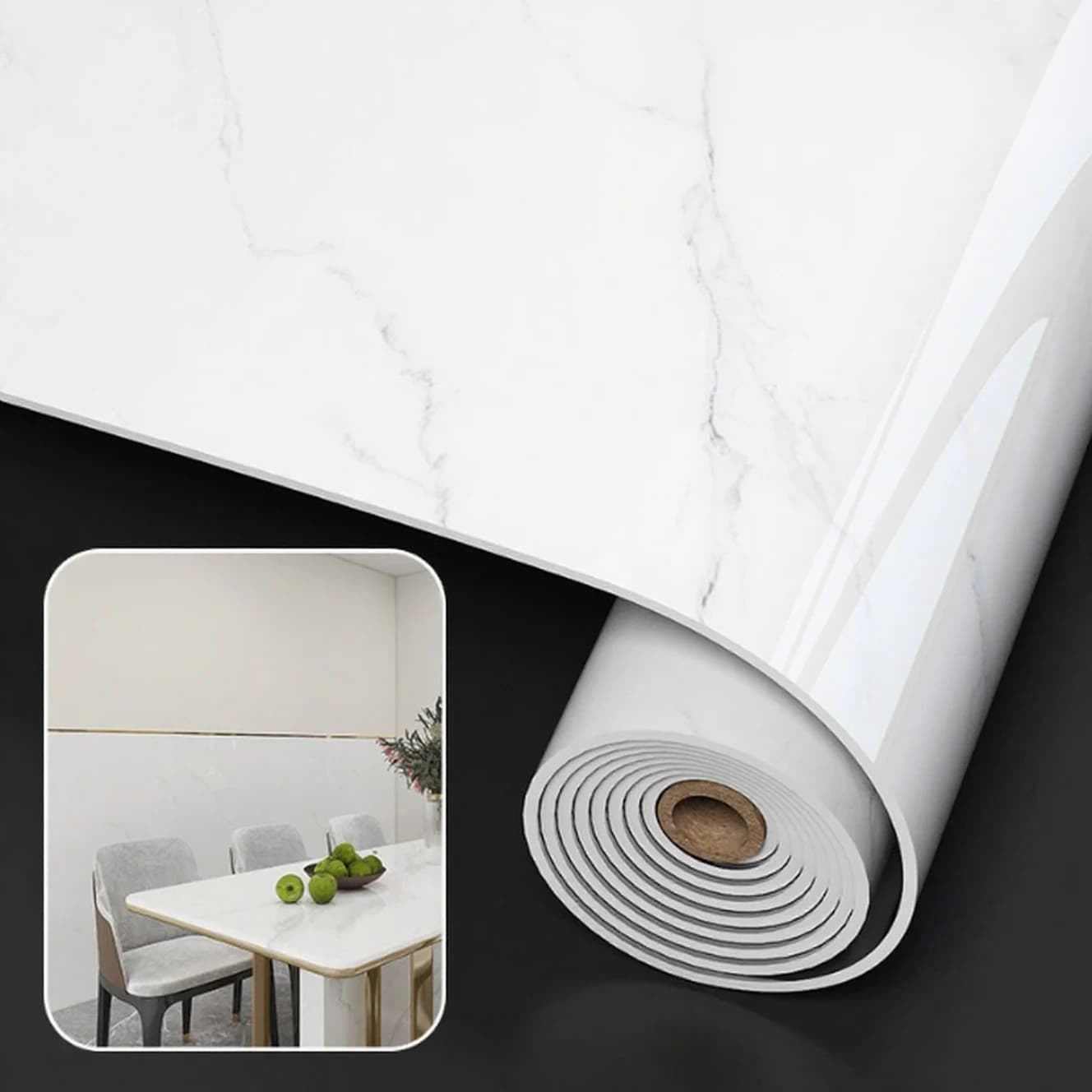 40 cm wide appearance marbled thick foam self-adhesive wall sticker similar to tiles 1 roll per living room and bedroom