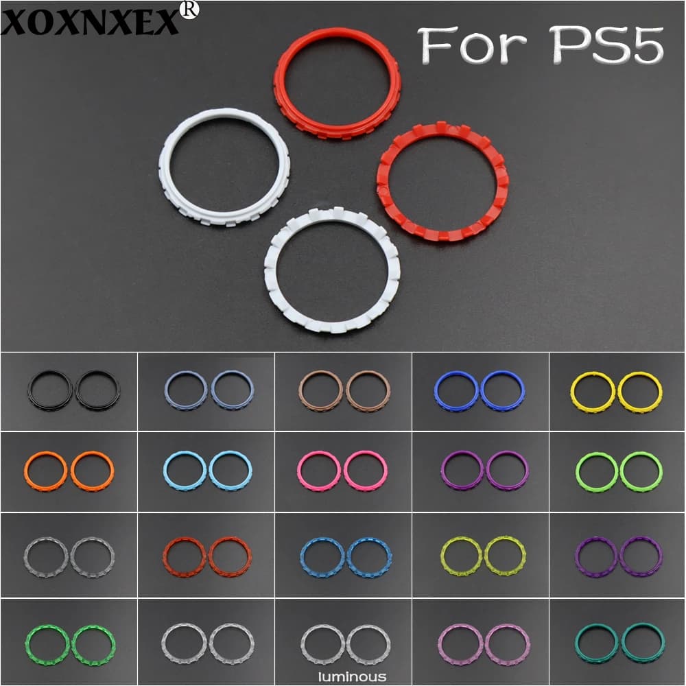 1-10 Paia di Anelli Decorativi Colorati in Plastica per Thumbstick del Controller PS5, Accessori per Gamepad