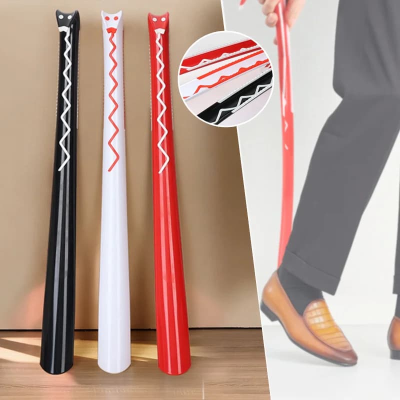 Calzascarpe con Manico Lungo 61cm, Facile da Usare, Ausilio per Indossare le Scarpe, Resistente, per Casa, Anziani, Donne in Gravidanza, Accessorio per Calzature