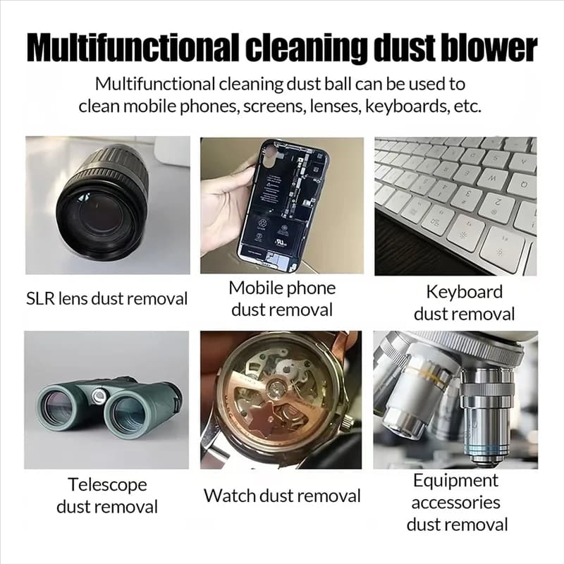 CYCLI-Air Duster, grande sfera per polvere, asciugacapelli, strumento manuale per la pulizia della pompa di soffiaggio in silicone, strumento per la rimozione della polvere dell'orologio