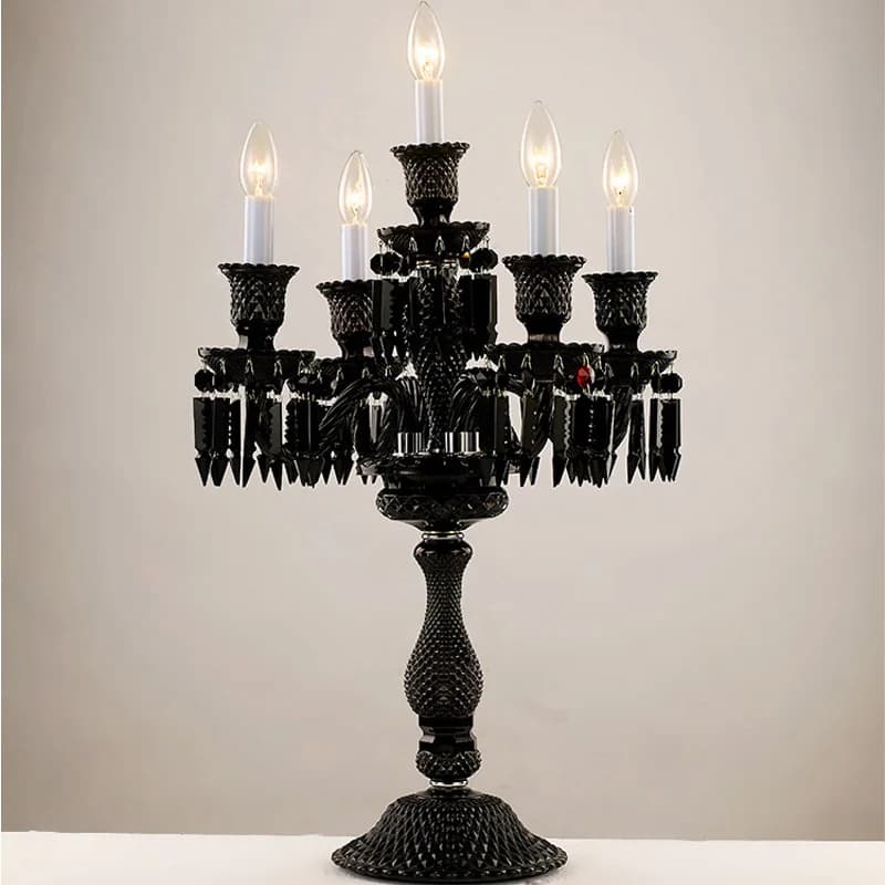 LED black crystal table lamps, luxury lighting for living room, creative hotel lamp with fabric cover for bedroom, 85-265V