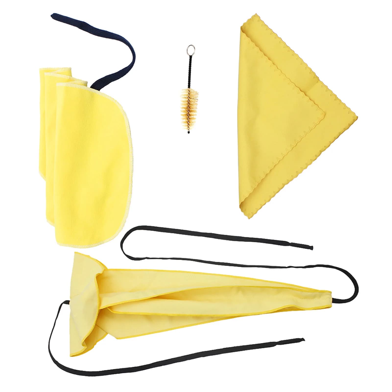 Kit per la cura della pulizia del sax del sassofono 3 pezzi di panno per la pulizia + spazzola per bocchino strumento di manutenzione dello strumento musicale