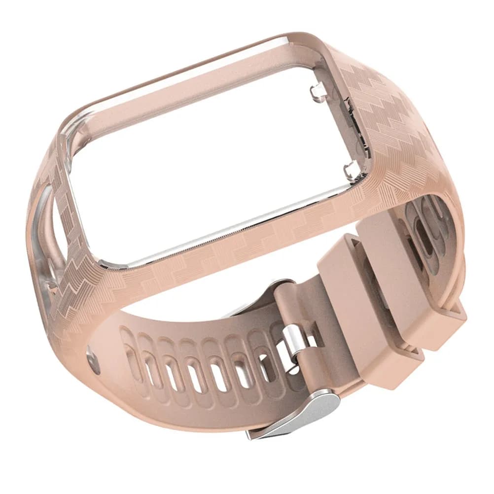 Cinturino per Orologio in Silicone Premium con Texture Incisa al Laser, Regolabile e Confortevole per Smartwatch, Accesso Completo ai Pulsanti