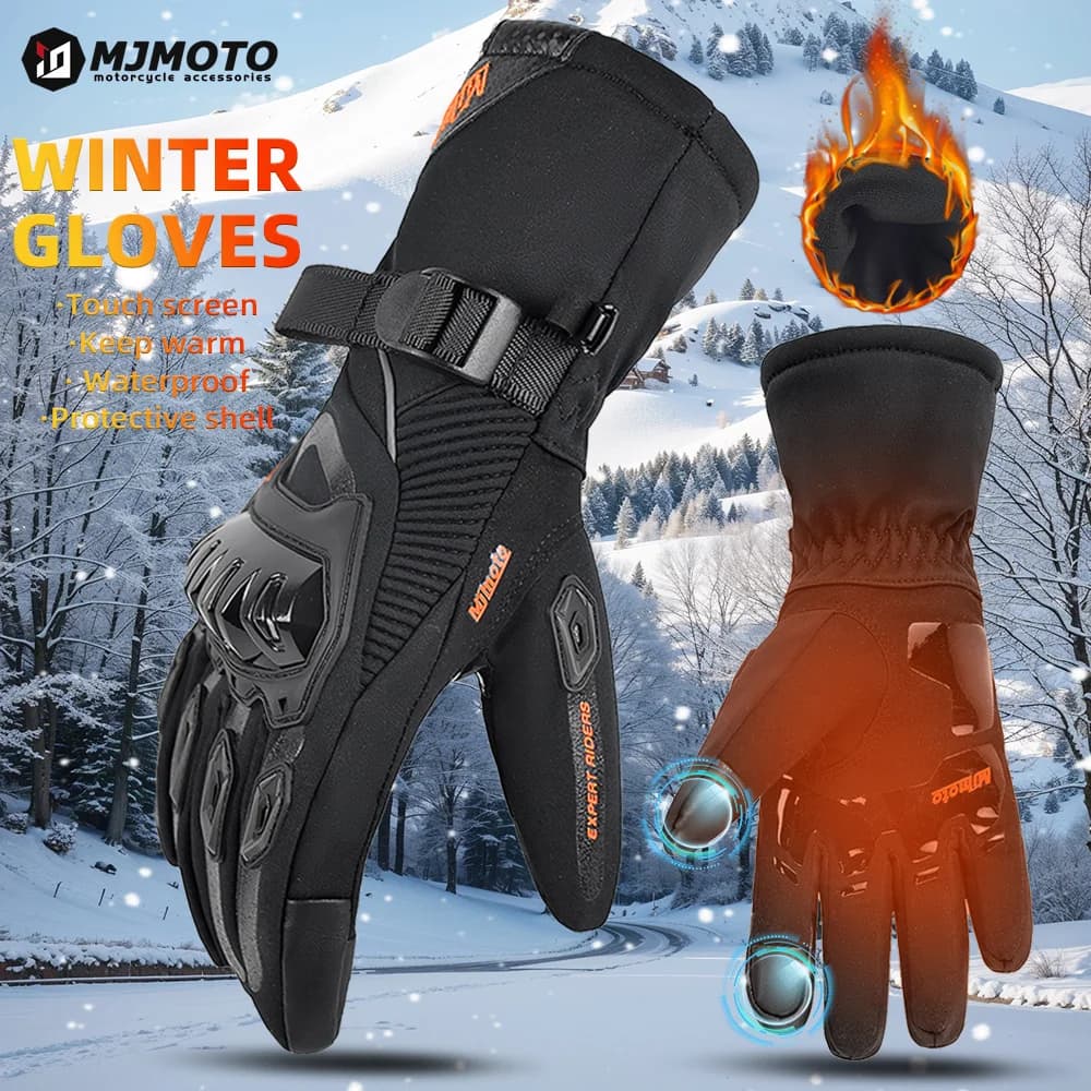 Guanti da moto invernali certificati CE Guanti da motociclista termici antivento impermeabili Uomo Donna Motocross Guanti Attrezzatura da moto