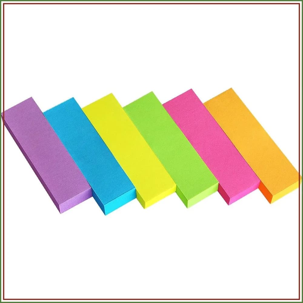 30 Pads 0.5x1.8 Sticky Notes Flags Tabs Page Markers 6 Bright Color Sticky Index Tabs Page Flags 80 Sheet/Pad