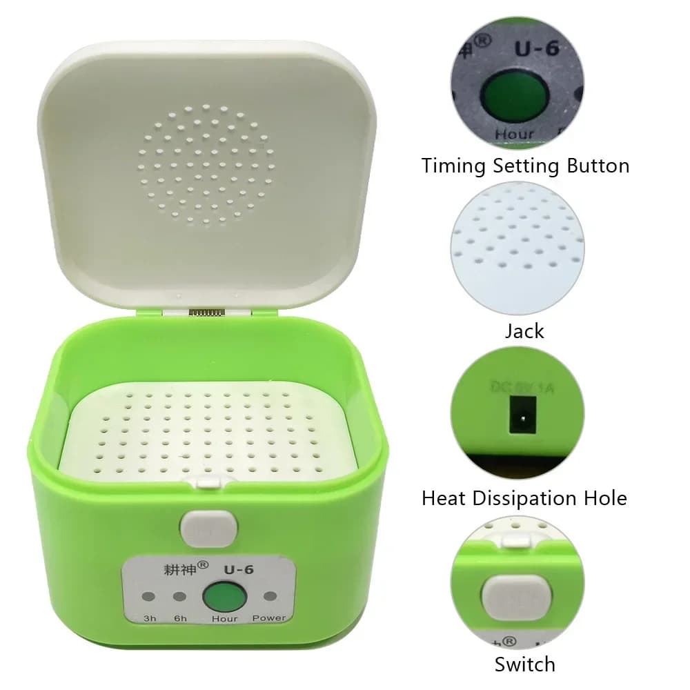 Nuova Scatola Essiccatrice Elettrica per Apparecchi Acustici, Deumidificatore per Apparecchi Acustici, Cuffie, Gioielli Elettronici, Mini Custodia per Apparecchi Acustici